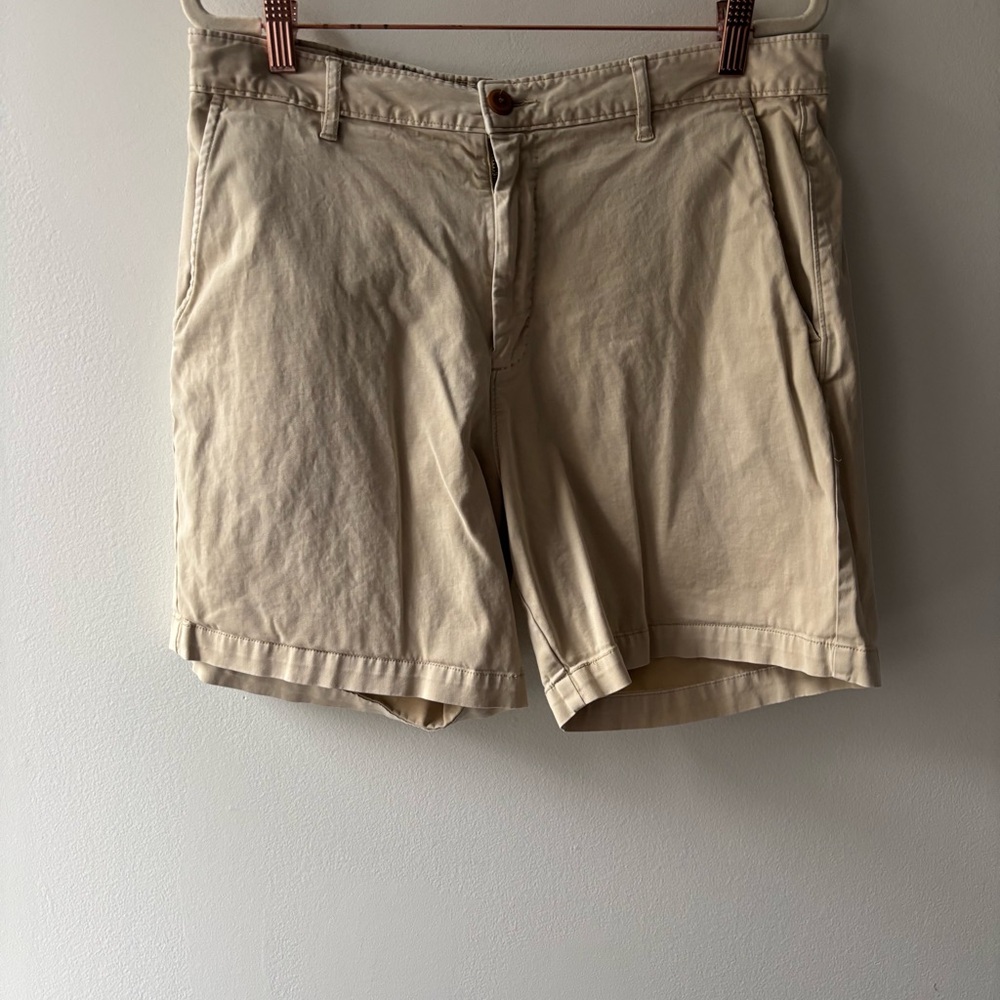 Coastal Cotton Classic Tan Men's Flat‎ Front Sz 33W Shorts